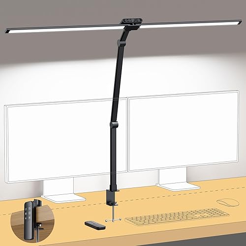 Miniatura 1 de TROND Lámpara de escritorio LED con abrazadera, lámpara de escritorio de arquitecto giratoria de 360 para oficina en casa, luz de monitor de