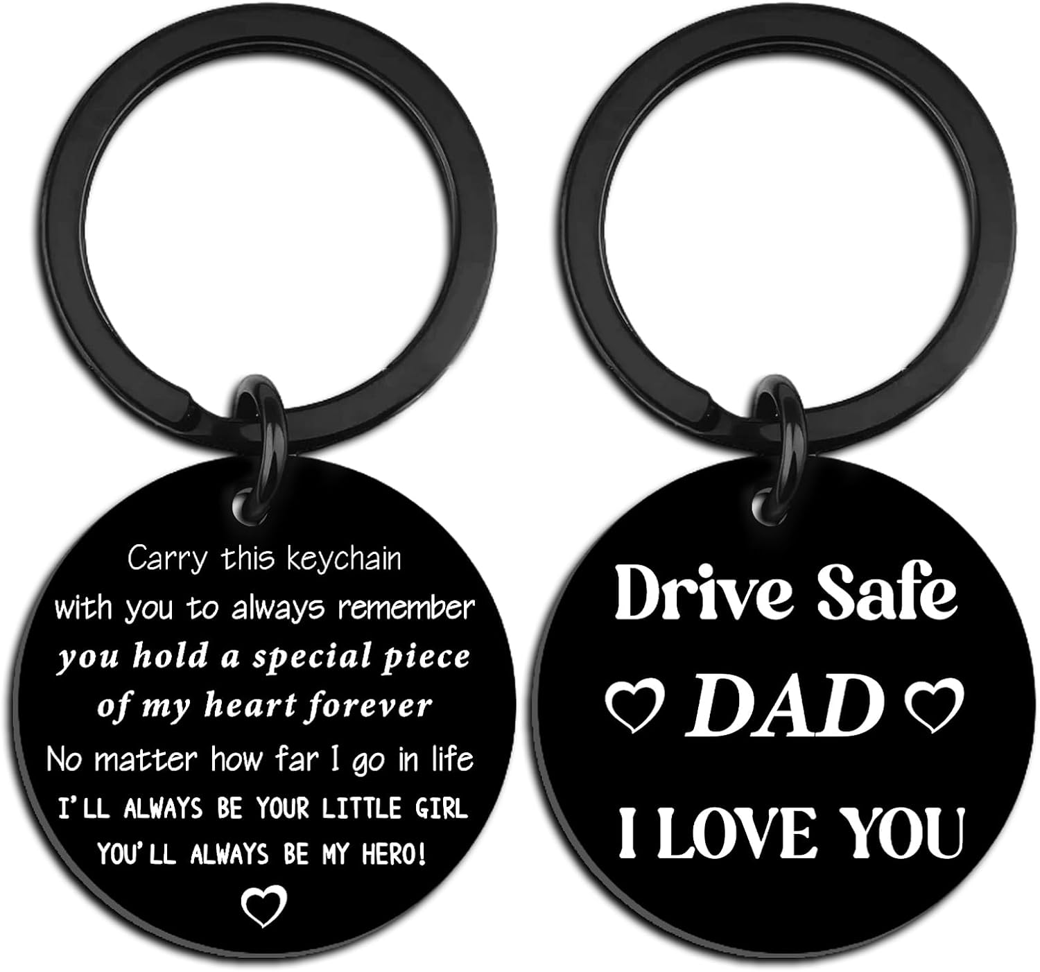Valentine Gifts for Dad Drive Safe Keychain for Dad Gifts From Daughter