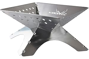 Winnerwell Wood Burning Fire Pit: Portable Outdoor Backyard Fire Pit, Flatpack Camping...