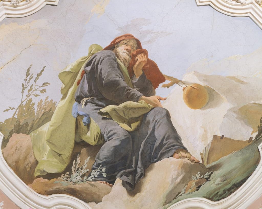 Tableau sur toile le prophète Isaïe par Battista décoration salon 60x90cm
