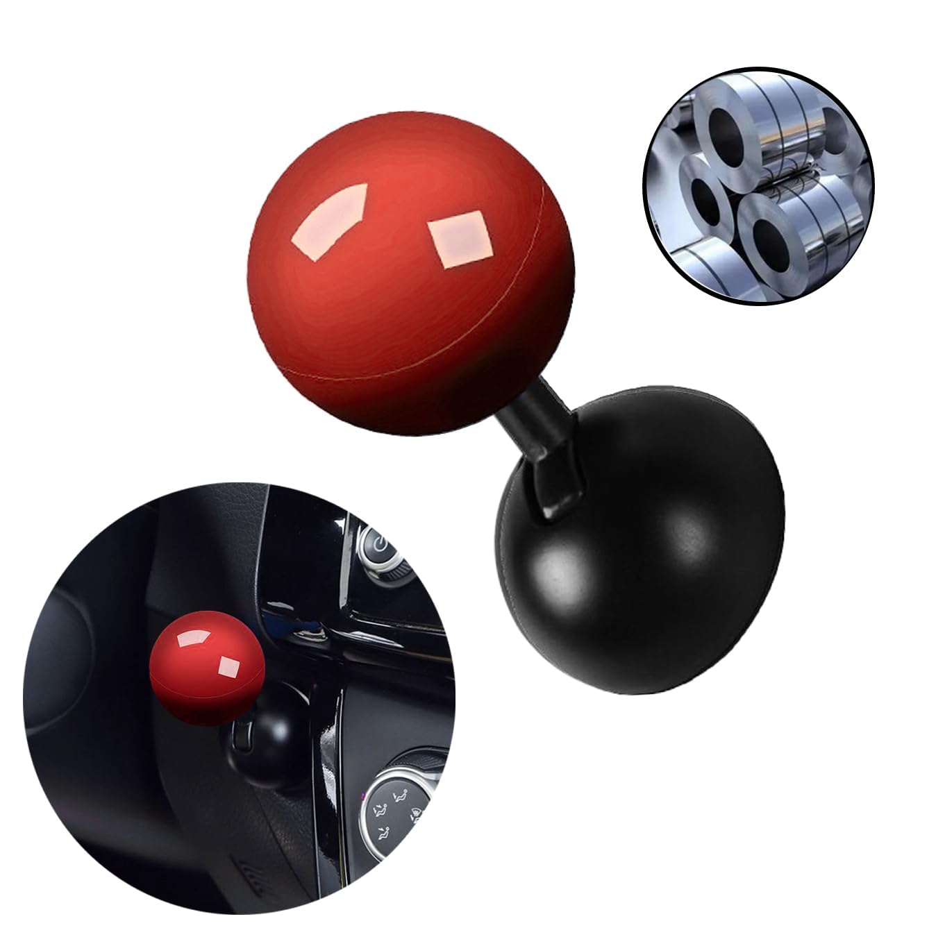 Car Push to Start Button Rocker, One Button Start Lever, Engine Start/Stop Joystick Starter Ball-bar Cover for Decorative Accessories