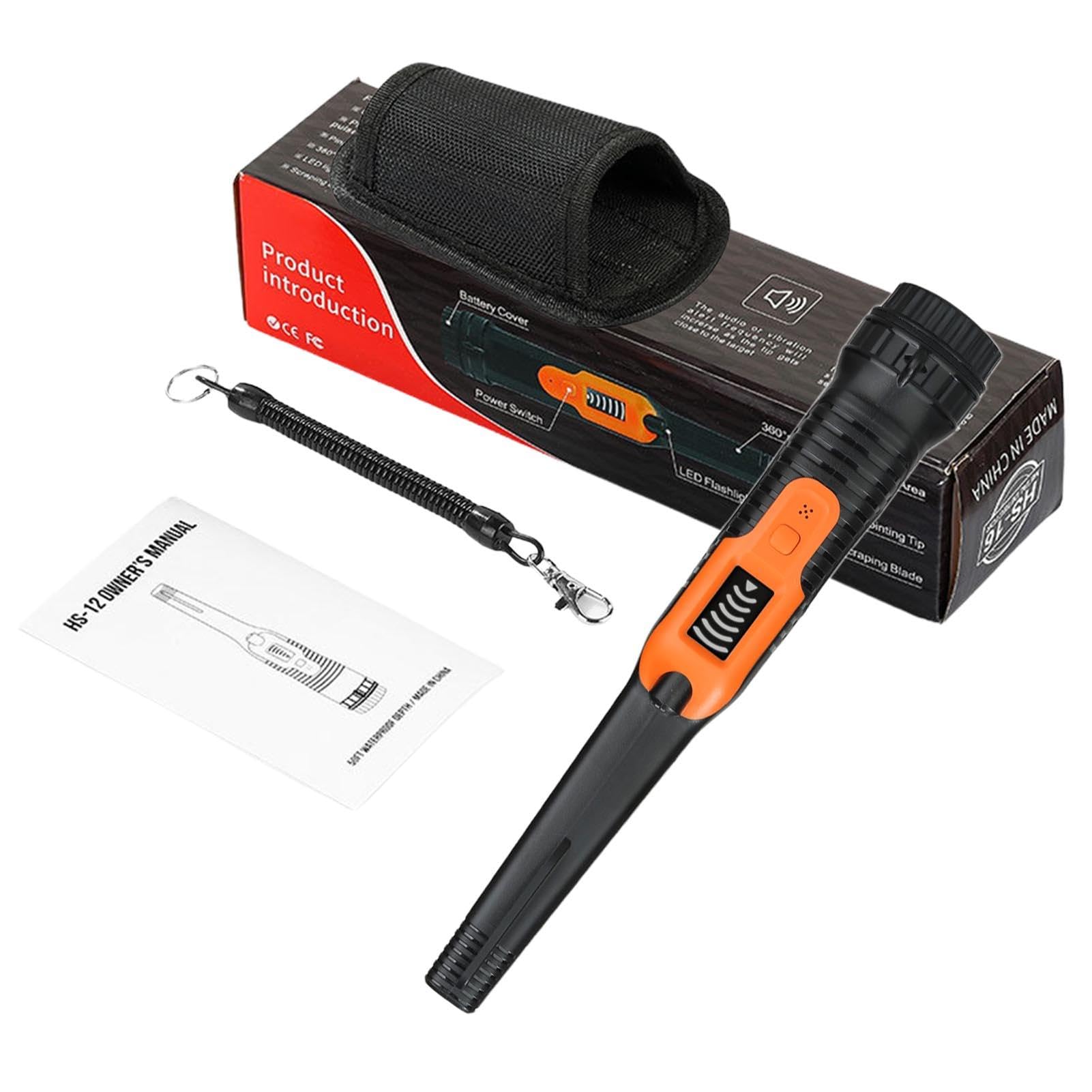 Metal Finder Detector, Metal Detector oro,Cercatore d'oro, IP68 impermeabili - per rilevatori ad alta sensibilità, luce LED, scansione a 360°, alta precisione