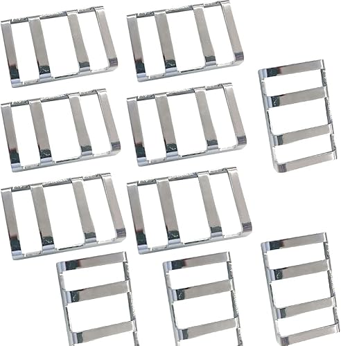 Hebilla de seguridad de acero inoxidable - 10 unidades