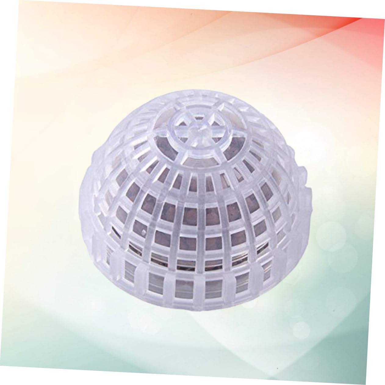 Casa Decorativa per Gamberetti Trasparente Sfera di Muschio in Plastica per Acquari, Struttura a Vite, Purifica L'acqua e Favorisce la Crescita delle Piante Acquatiche