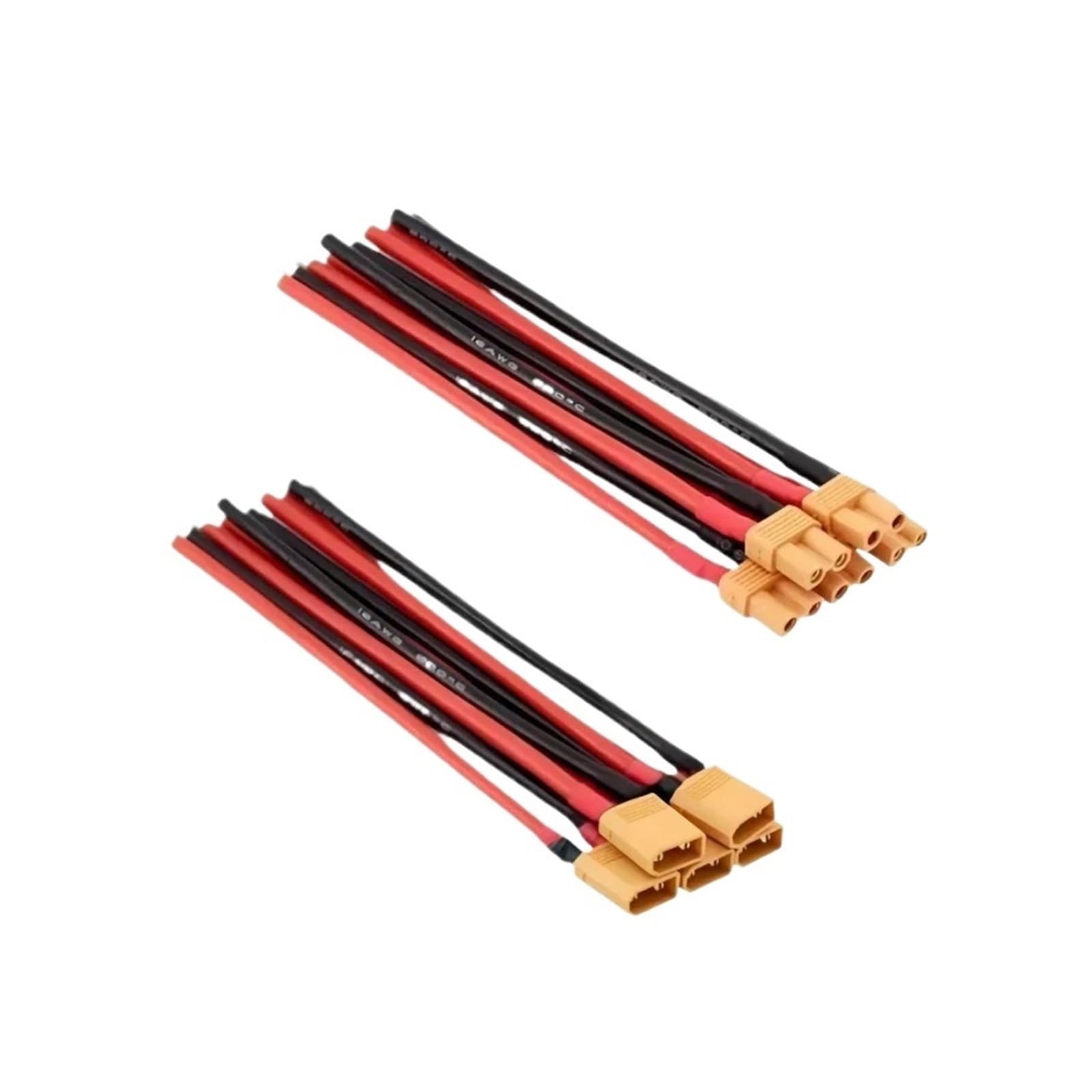 XT30 Pigtail Plug maschio e femmina connettore con 100 mm 16AWG cavo metallico stagnato (XT30 femmina, 5 pezzi)