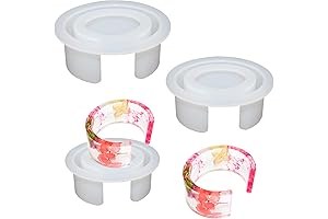 3-in-1 Resin Silicone Bracelet Molds with Open Cuff and C-shaped Designs