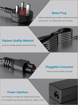19V Power Adapter Cord Fit for LG Electronics 34