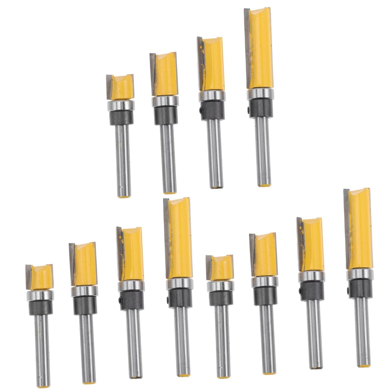 POPETPOP 3sets Punte Per Fresatrice Per Cuscinetto Per Finitura e Taglio Di Dettagli Su Compatto e Resistente Per Falegnameria e Lavori Fai Te