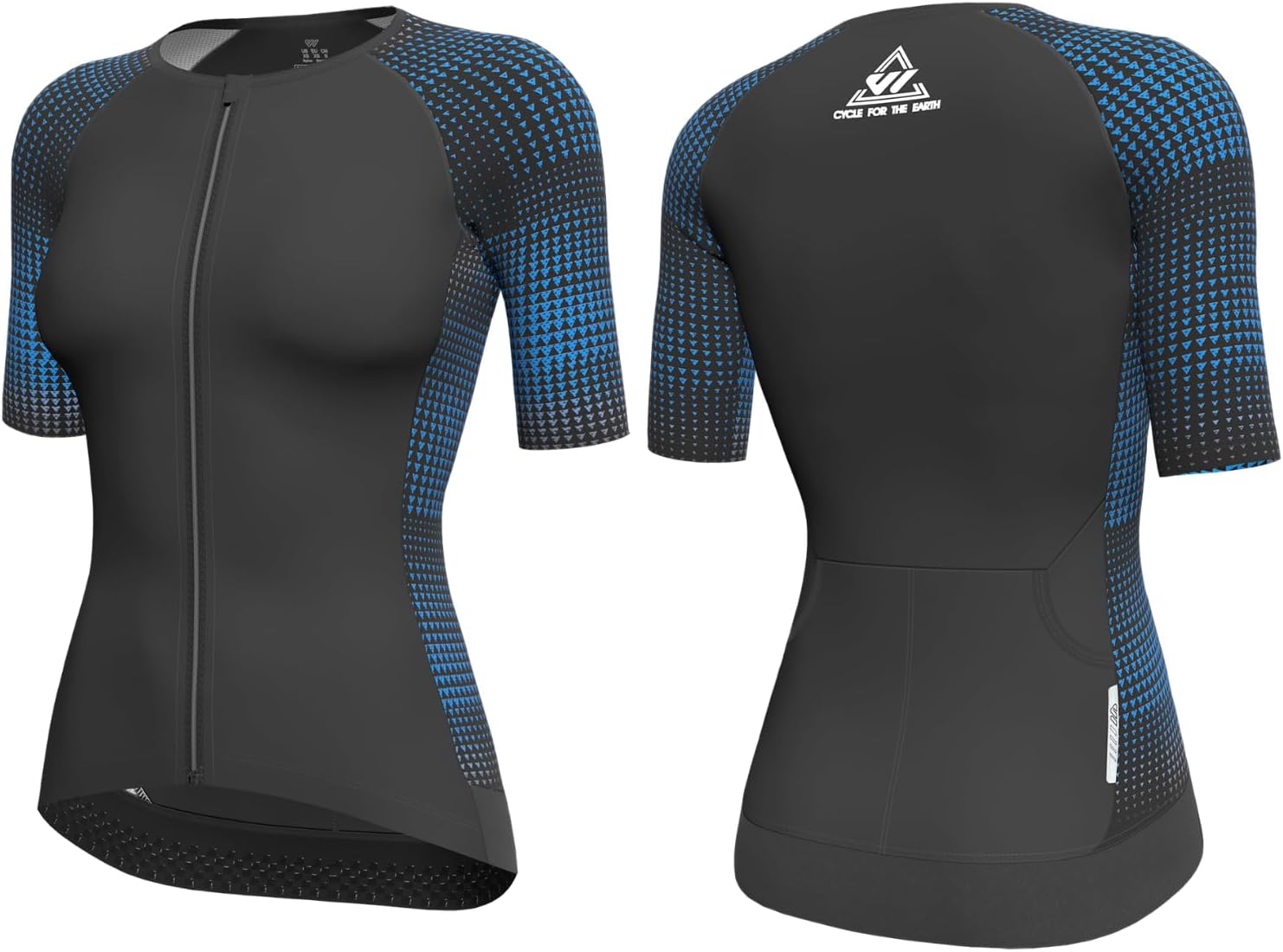 Wulibike Women's Triathlon Top,Moisture Wicking Short Sleeve Tri Jersey,UPF 50+ Swim Bike Run Shirt with 6.3in Pockets