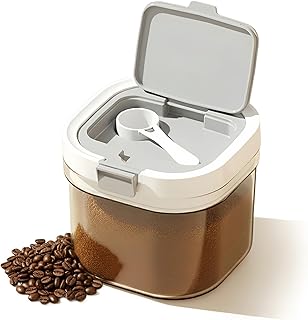 sugar container with spoon, Coffee and Dry Food Storage Containers,Stackable, Easy-Clean, Perfect for Coffee, Flour, Sugar(27OZ)
