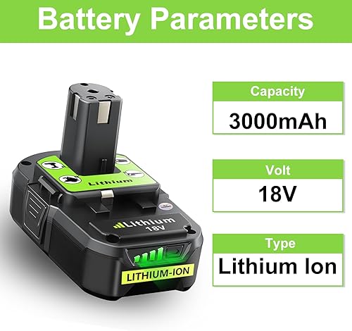 Miniatura 3 de Batería de repuesto para Ryobi 18 V 3.0Ah para P107 P108 P109 18 voltios herramientas eléctricas inalámbricas creador de artesanía carpintería