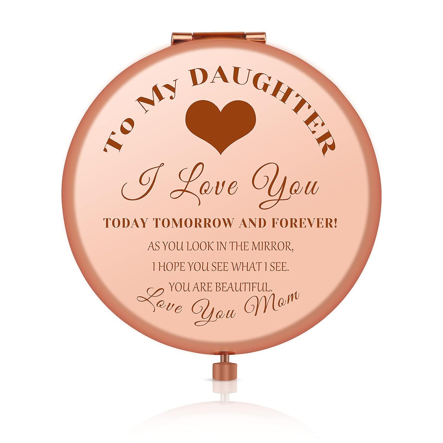 Daughter Inspirational Gift Makeup Mirror Daughter Birthday Gift Ideas Rose Gold Compact Makeup Mirror for Her Christmas Graduation Wedding Present Present for Her Daughter Inspirational Gift Makeup Mirror Daughter Birthday Gift Ideas Rose Gold Compact Makeup Mirror for Her Christmas Graduation Wedding Present Present for Her