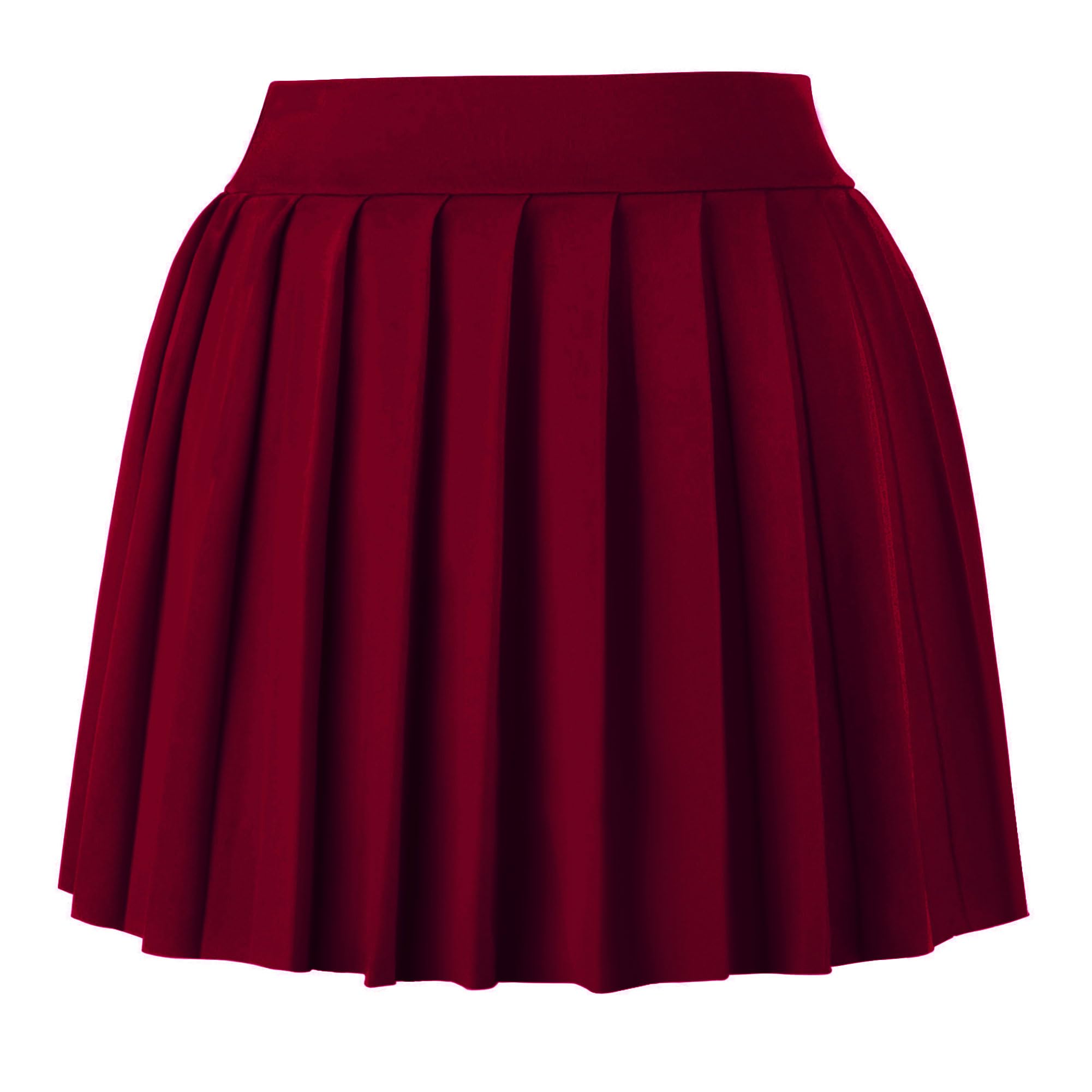 COOUFE Women Sexy Pleated Mini Skirts Ruffle Club Y2k Role Play A-line Skater Skirt Casual Stretchy Uniform for Girls