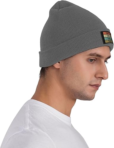 Miniatura 6 de Cat Dad The Man The Myth The Legend Beanie Hat for Men Women Hats Warm Cozy Knitted Caps Black Skull Cap