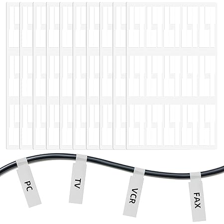 Amazon.com : MJIYA Wire Labels, Self-Adhesive Cable Label - Waterproof ...