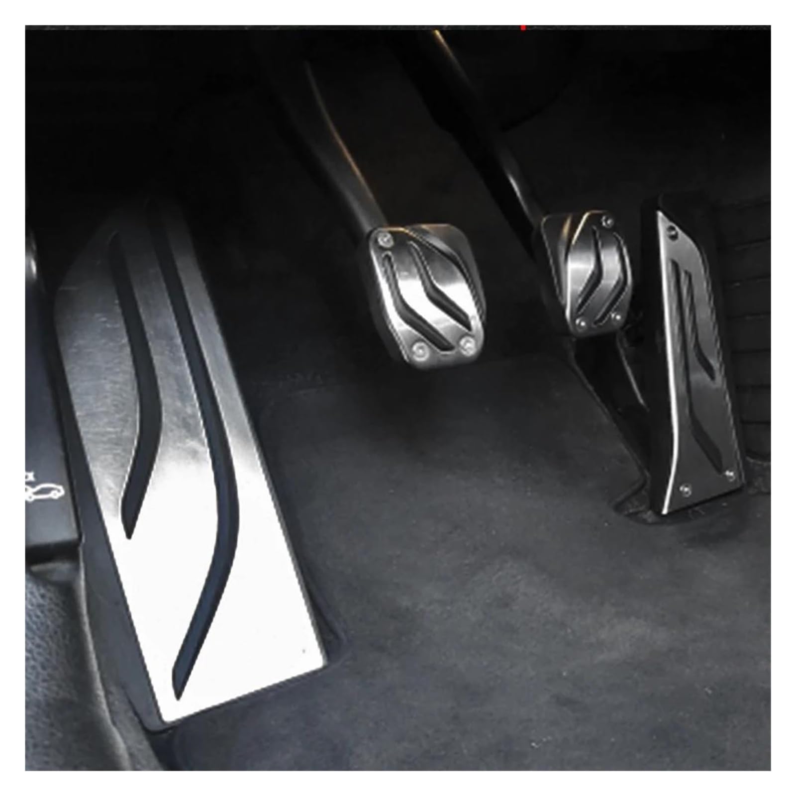 Pedali Auto In Acciaio Inox Per BMW Serie 1 2 3 4 – M3 M4 E87 E90 F20 F30 – Coperture Antiscivolo – Set Riposo Freno Acceleratore