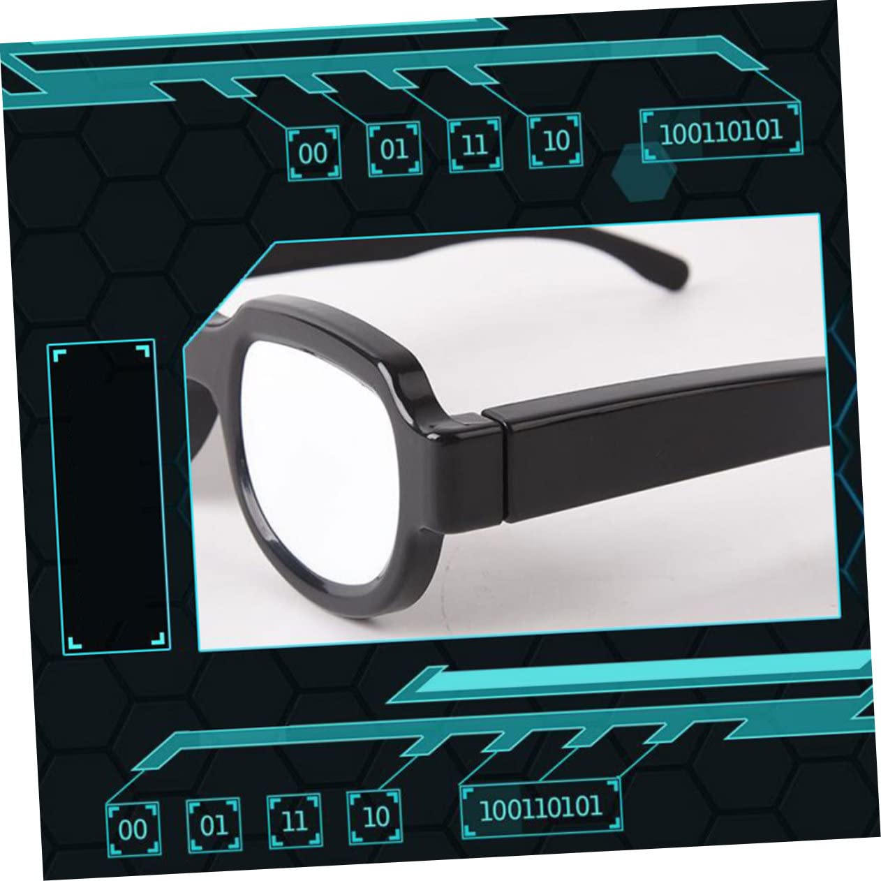 SHERCHPRY 2 gafas brillantes con luz LED para gafas con visera LED, soportes de vidrio luminosos