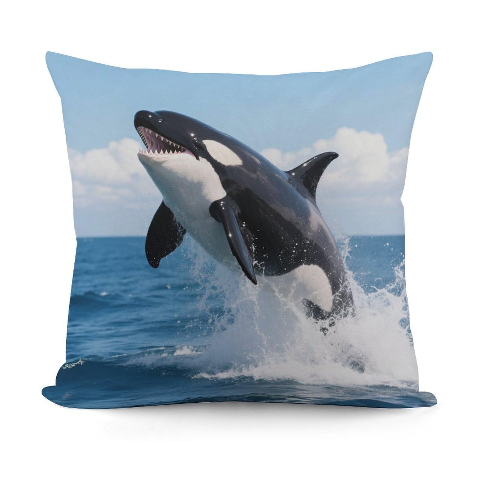 VstaDank Whale Throw Pillow Covers Fade-Resistant Removable Pillowcase Square Cushion Case Cozy Pillow Case Breathable Pillow Protector Soft Pillow Shams 18"x18"