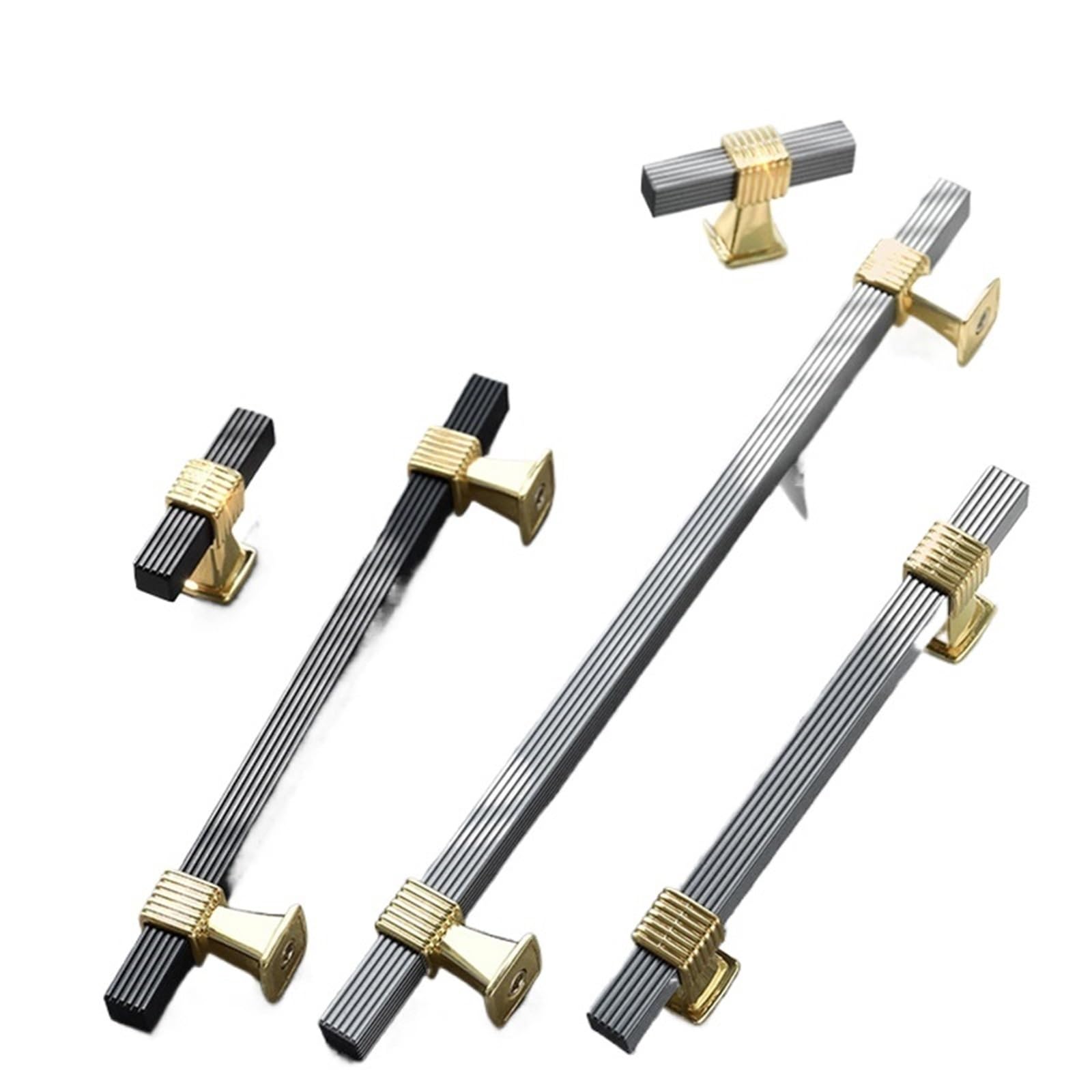 KDHCVKZ 1pcs Gold Kitchen Cabinet Knobs and Handles Zinc Alloy Black Long Furniture Handle Cupboard Door Pulls 1000mm Hardware(8-24W 2pcs)