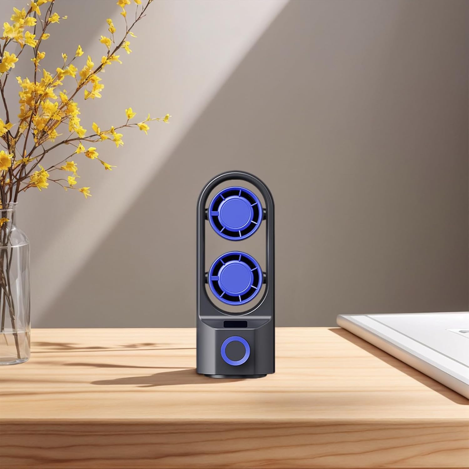 Outdoor Camping Fans Tower Fans Table Fan Bedroom Cooling Fan Texture with Double Head Suitable for Outdoor