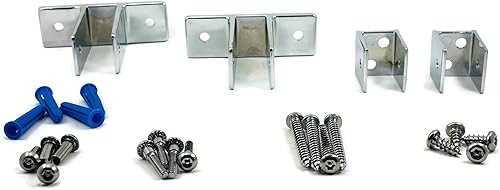 Harris Hardware Paquete de 2 paneles de 2 soportes para orejas y 2 soportes en U para paneles gruesos de 78 pulgadas con sujetadores