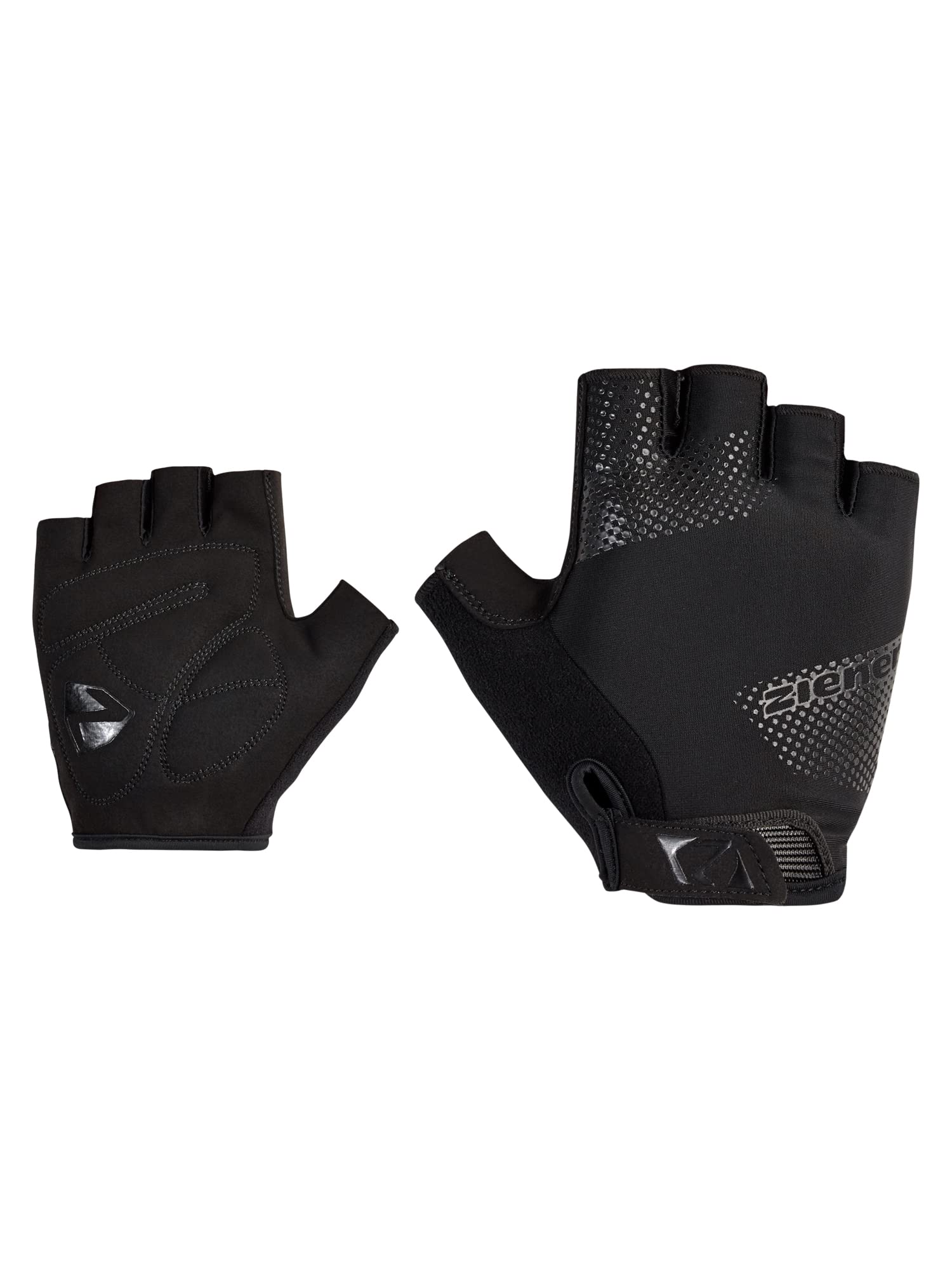 Ziener Adult Camillo Bicycle/Mountain Bike/Cycling Gloves | Short Finger - Breathable, Cushioning, Black, 9.5