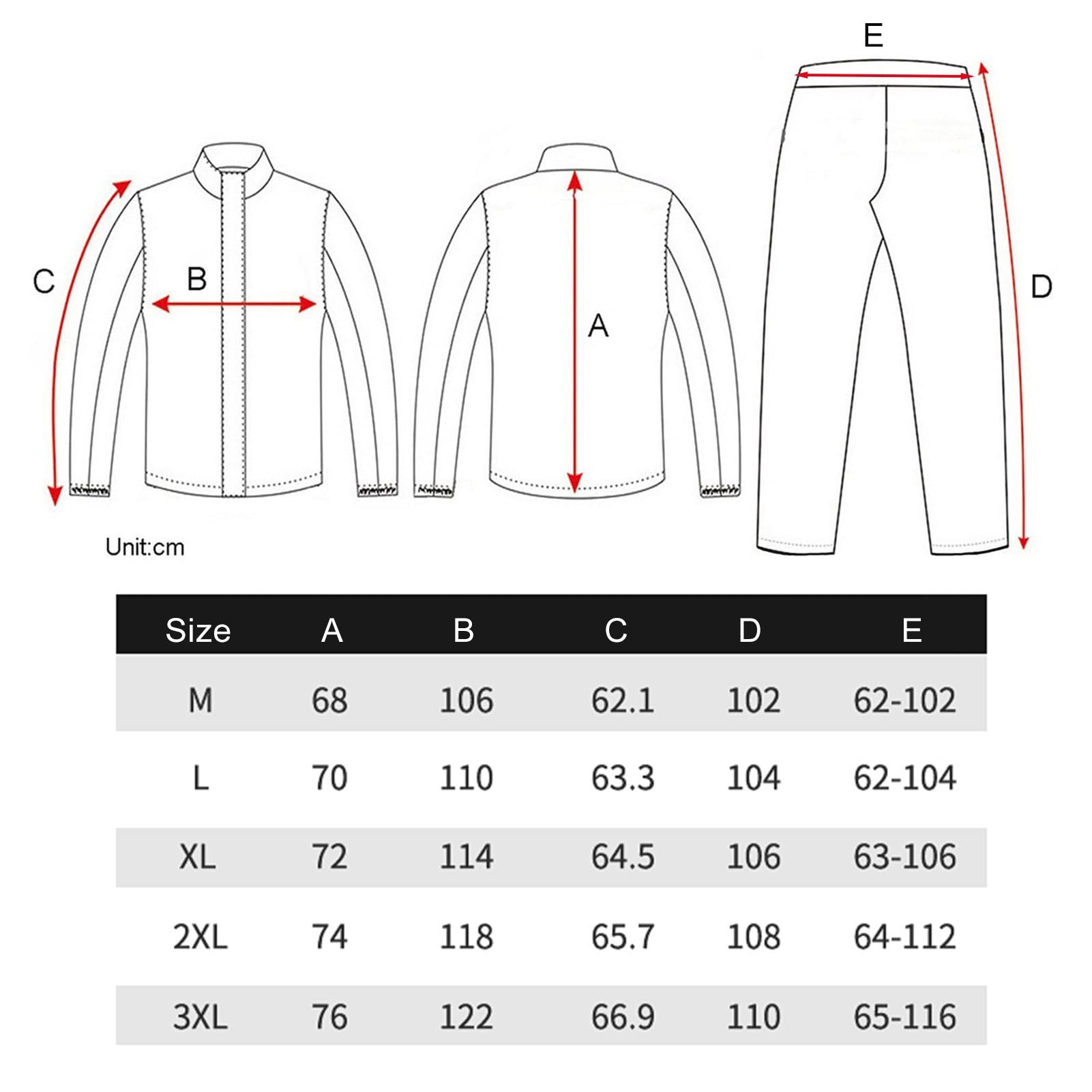 Chaqueta de Lluvia Impermeable para Hombres Ciclismo (Chaqueta de Engranajes de Lluvia y Traje de pantalón liviano Higeaway Higeway Trawearway, para al Aire Libre Ciclismo, Deportes - Gris