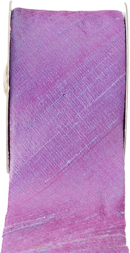 Ribbon Bazaar Dupioni Silk Bias Cut - Delphinium 2" 16yd Spool