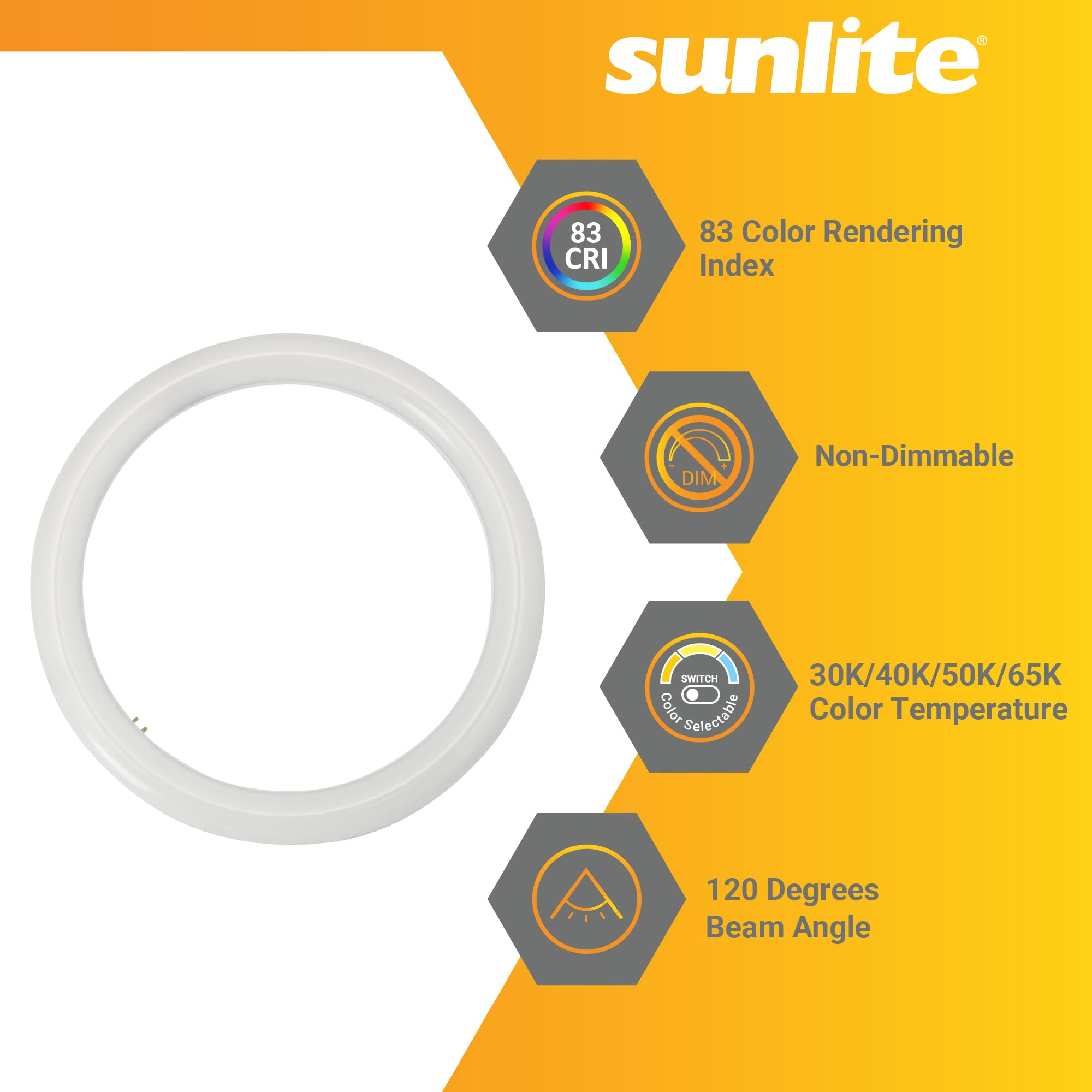 Amazon.co.jp: Sunlite 12インチ T9 LEDサークライン電球、16W、120