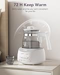 comfyer BK01 Bottle Warmer, Bottle Warmer with Night Light and Faster Cooling Fan, Instantly Water Warmer, Tea Kettle Electric with 6 Temperature Control Presets, Feed Baby More Easier and Healthier