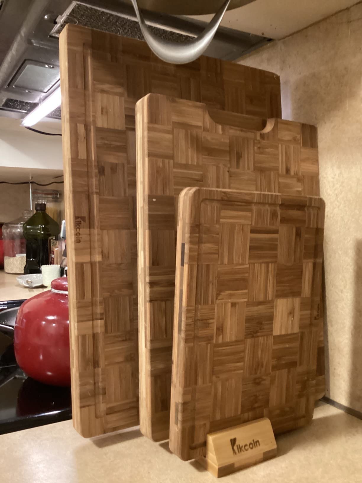 8/mo Finance Extra Large Bamboo Cutting Boards, (Set of 3) Chopping Boards with Juice Groove