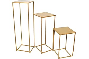 Gdrasuya10 3Pcs Wedding Flower Stand Metal