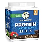 Organic Plant Based Protein Powder | Vegan Organic Protein Powder Chocolate Flavored with BCAA Amino Acids & Hemp Seed Pea Blend | Non-GMO Soy Dairy Filler & Gluten Free (Chocolate, 17 Servings)