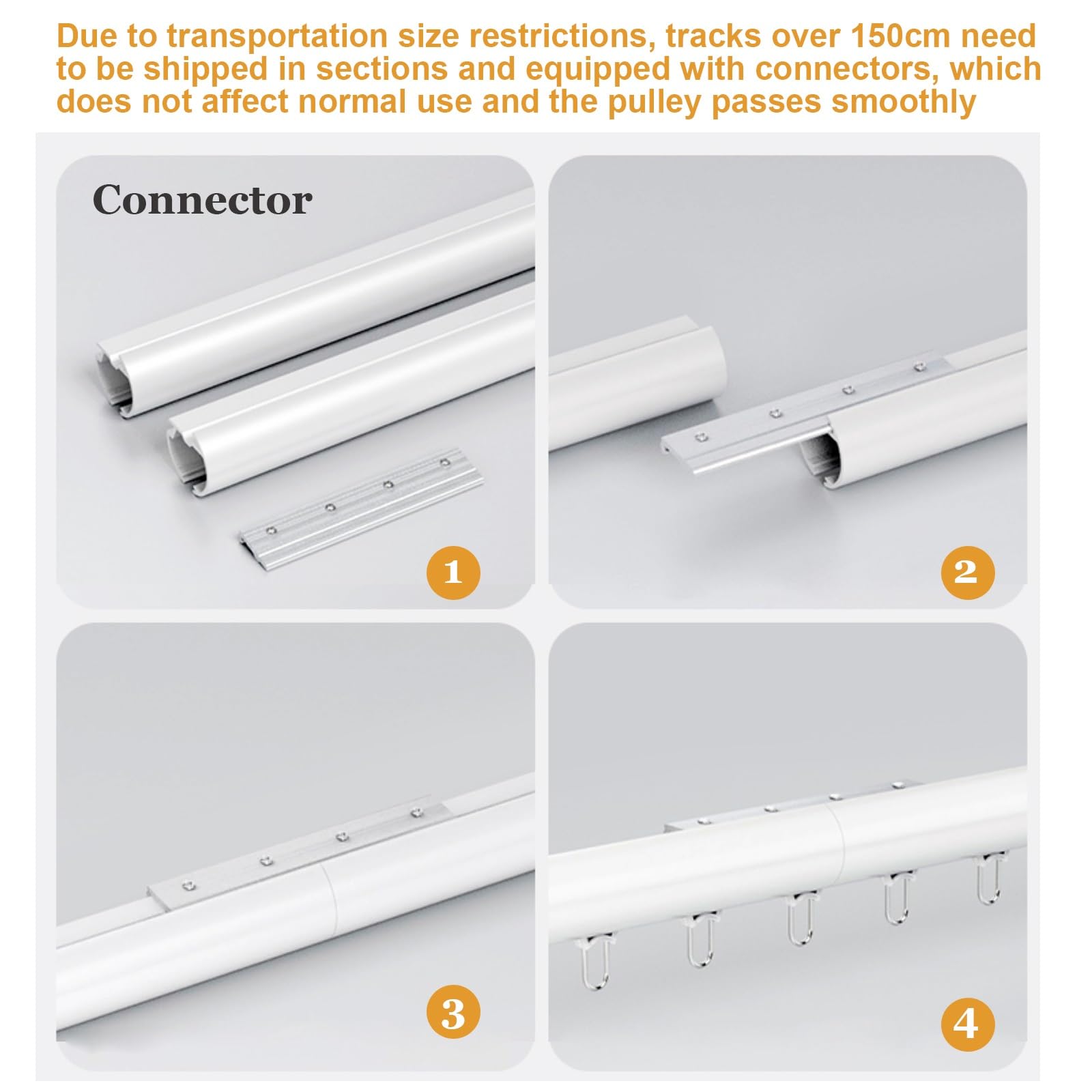 Barra De Cortina, Longitud 70-700cm, Riel para Cortina con Tapas Decorativas En Los Extremos, Curtain Rod Adecuada para Sala De Estar O Dormitorio (Gris, Negro)(Negro,400cm/13.1ft(4 * 100))