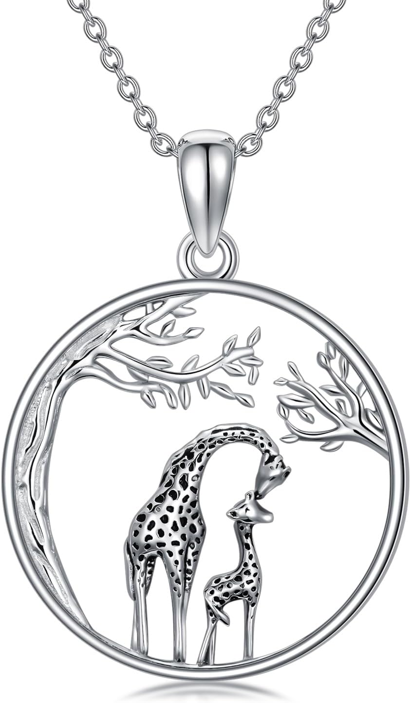 Animal Necklace 925 Sterling Silver Cute Animal Pendent Necklace Animal Jewelry Gifts for Women Men