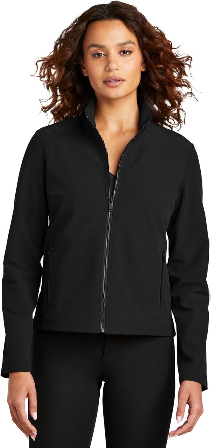 Women's Stretch Soft Shell Jacket | Business Casual Jacket, Water Repellent Finish, Four Way Stretch