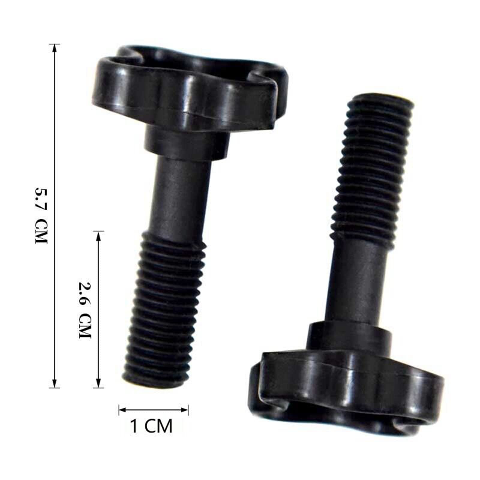 2 Baldachin-Befestigungsschrauben M12 – Schwarz, Kunststoff, 57 Mm Lang, Für Garten-Schaukeln & Stühle