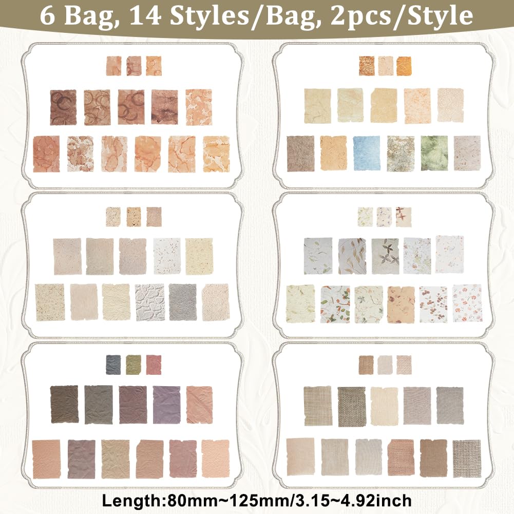 AHANDMAKER 168 Sheets Textured Scrapbook Paper - Image 2