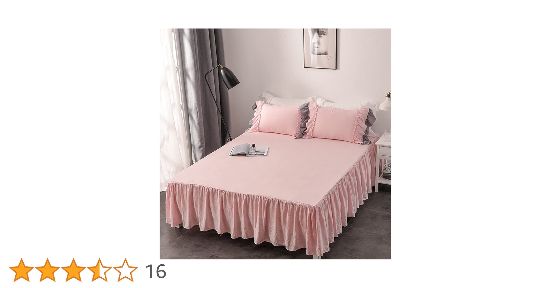 花柄ベッドスカート 200cm x 150cm Amazon｜XCZYL花柄 水玉柄 ベッドスカート フリル 3点セット