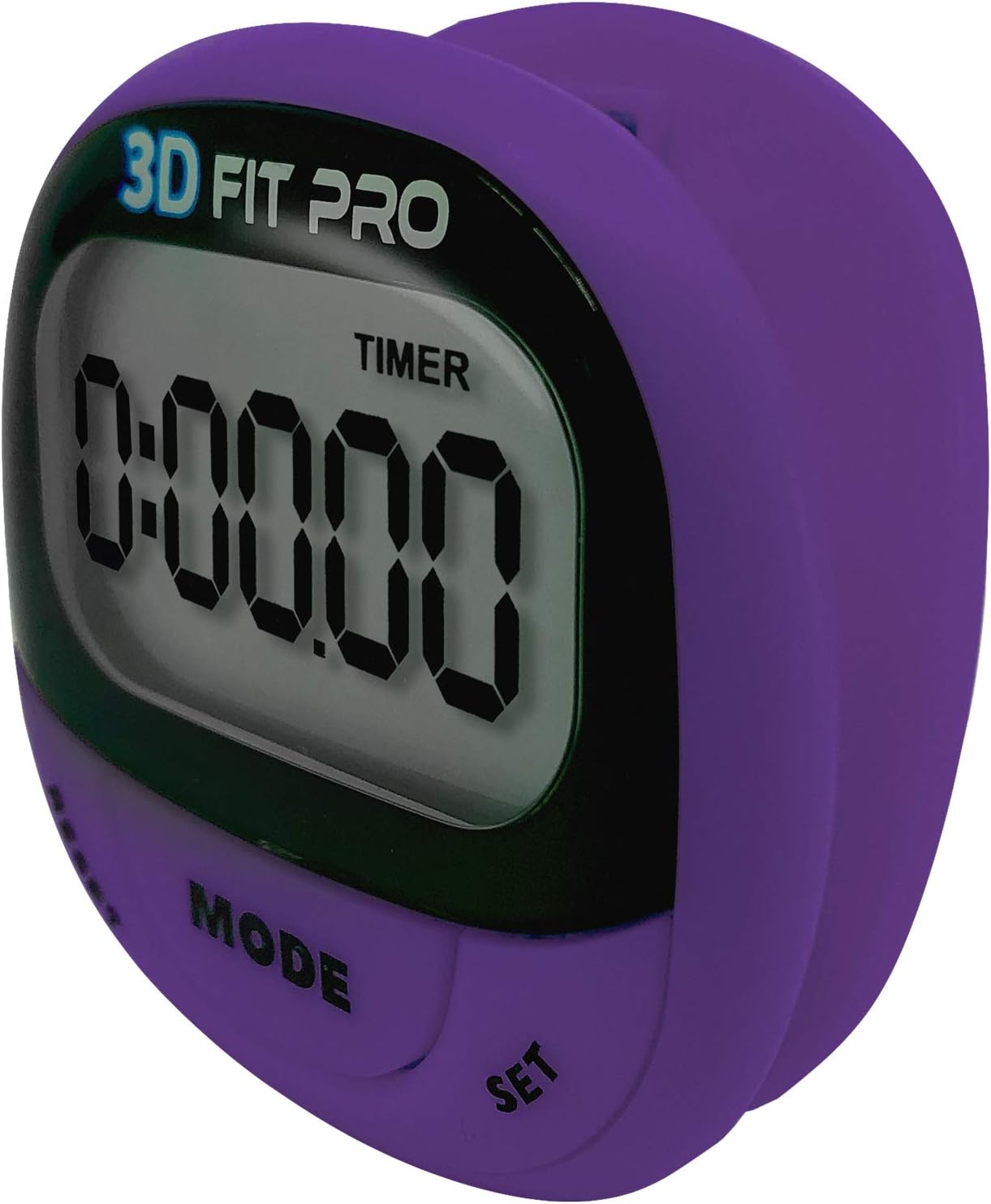 Champion Sports 3D Fitpro Digital Pedometer for Men and Women - Accurate Step Tracker for Walking, Running, to Track Calories, Distance, Speed and Duration - Premium Fitness Accessories - Purple : Everything Else
