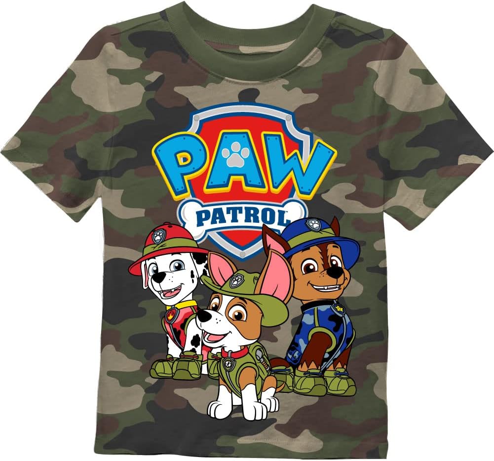 NickelodeonBoys' Toddler Paw Patrol T-Shirt Chase Marshall Rubble Tracker-Nick Jr