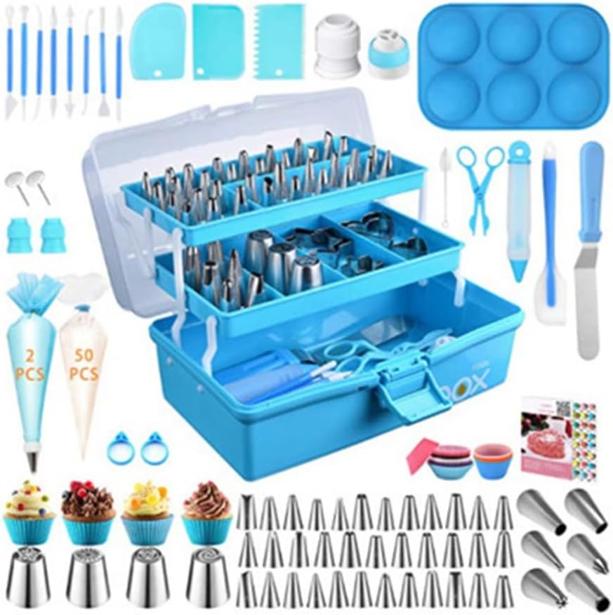 236pcs Cake Decoration Mouth Baking Tool Set Three-layer Storage Box