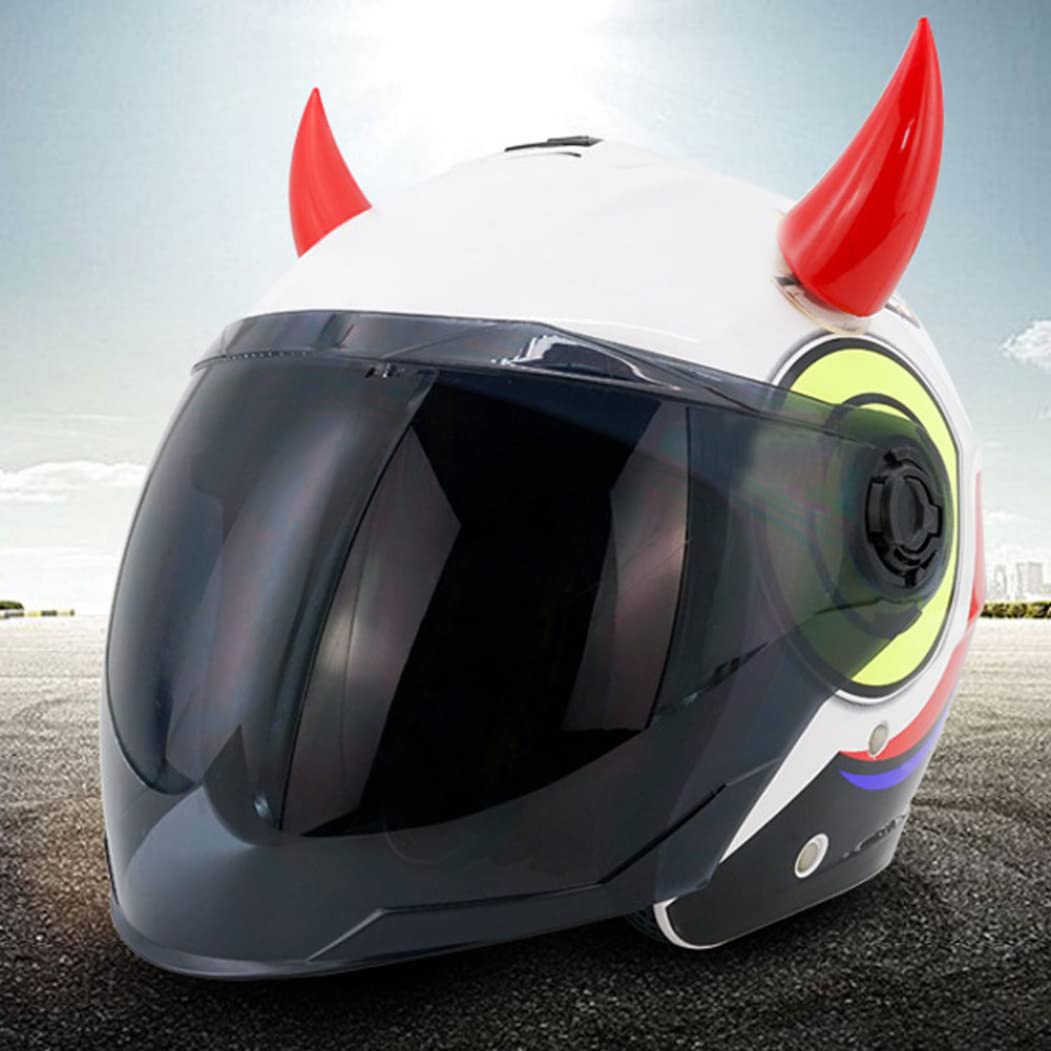 Motorhelm Devil Horns Motor Motor Motorhelm Accessoires Fietshelm Horns Decoratie Met Zuignappen 4pcs
