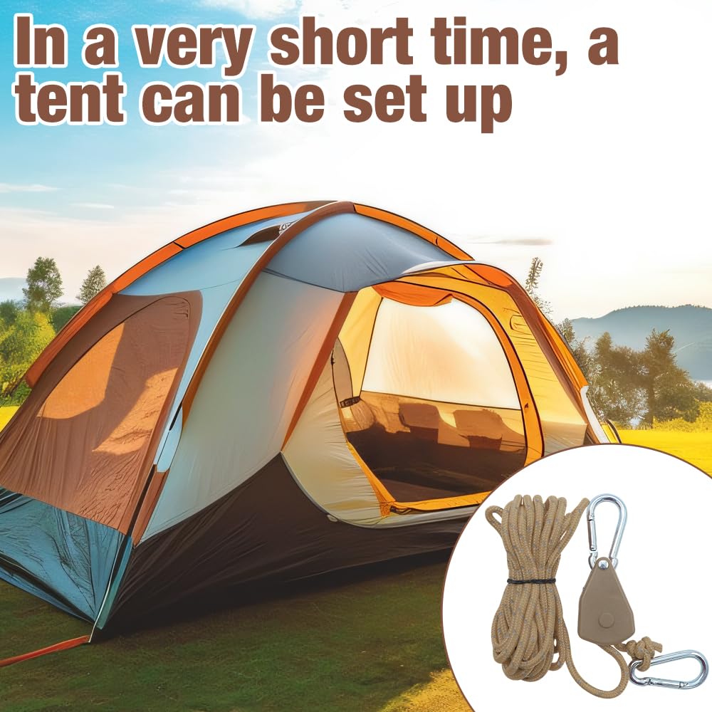 Lot de 4 cordes à cliquet réglables de 4 m avec tendeur de corde, suspension à cliquet réglable, cordes de tendeur réfléchissantes, avec boucle de serrage en aluminium, corde de camping