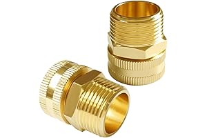 Joywayus Brass Swivel Pipe Fitting 3/4" GHT Female x 3/4" NPT Male Thread Adapter