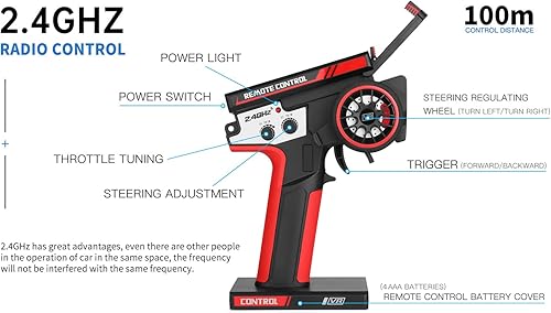 Miniatura 9 de GoolRC WLtoys 124008 - Autos RC sin escobillas para adultos, auto de control remoto a escala 112, 4WD 60 KMH, auto de carreras de alta velocidad,
