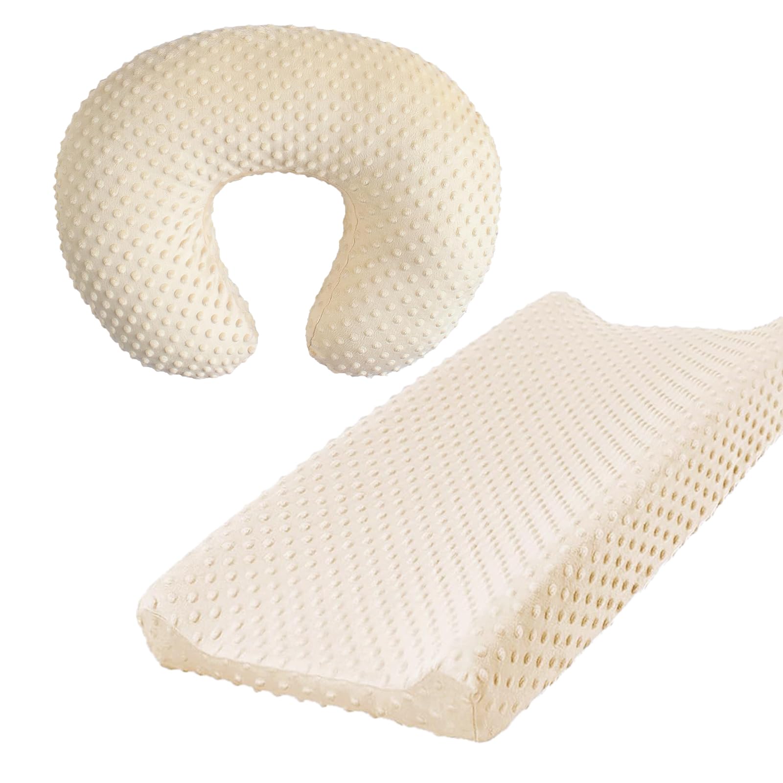 iEvolve Baby Nursing Pillow Cover Breast Feeding Pillow Cover Slipcover U Shape for Baby Boy Girl,Cover Only(LightBeige)