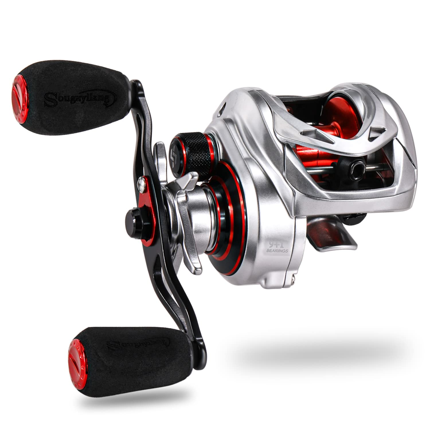 Sougayilang Fishing Rod and Reel Combo, Baitcasting Combo, 6ft Medium Heavy Rod, 30-Ton Carbon Blank Rods, Cork and EVA Handle