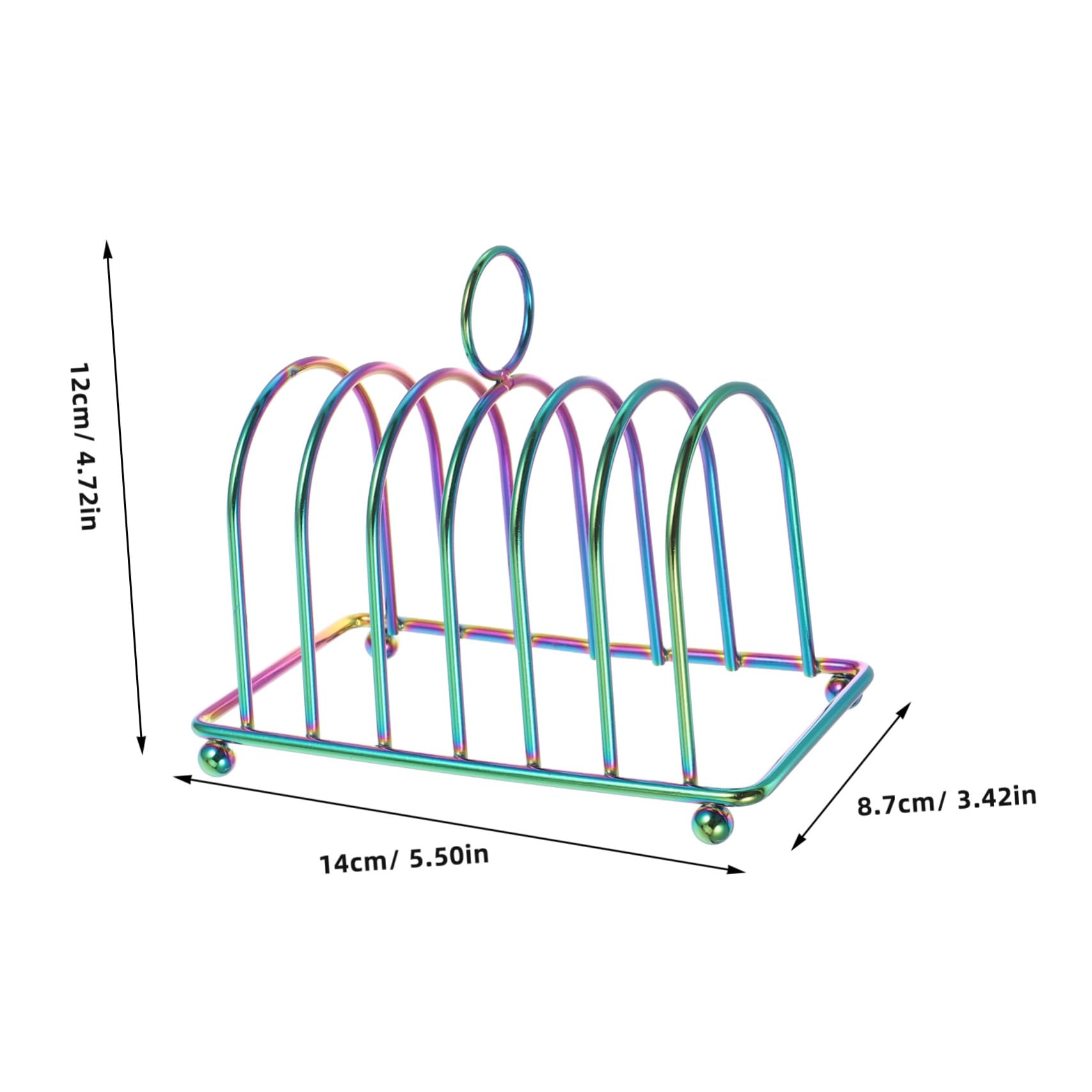 SOLUSTRE Stylish Stainless Steel Toast Rack Bread Display Stand Bookshelf Easy-clean Multi-purpose