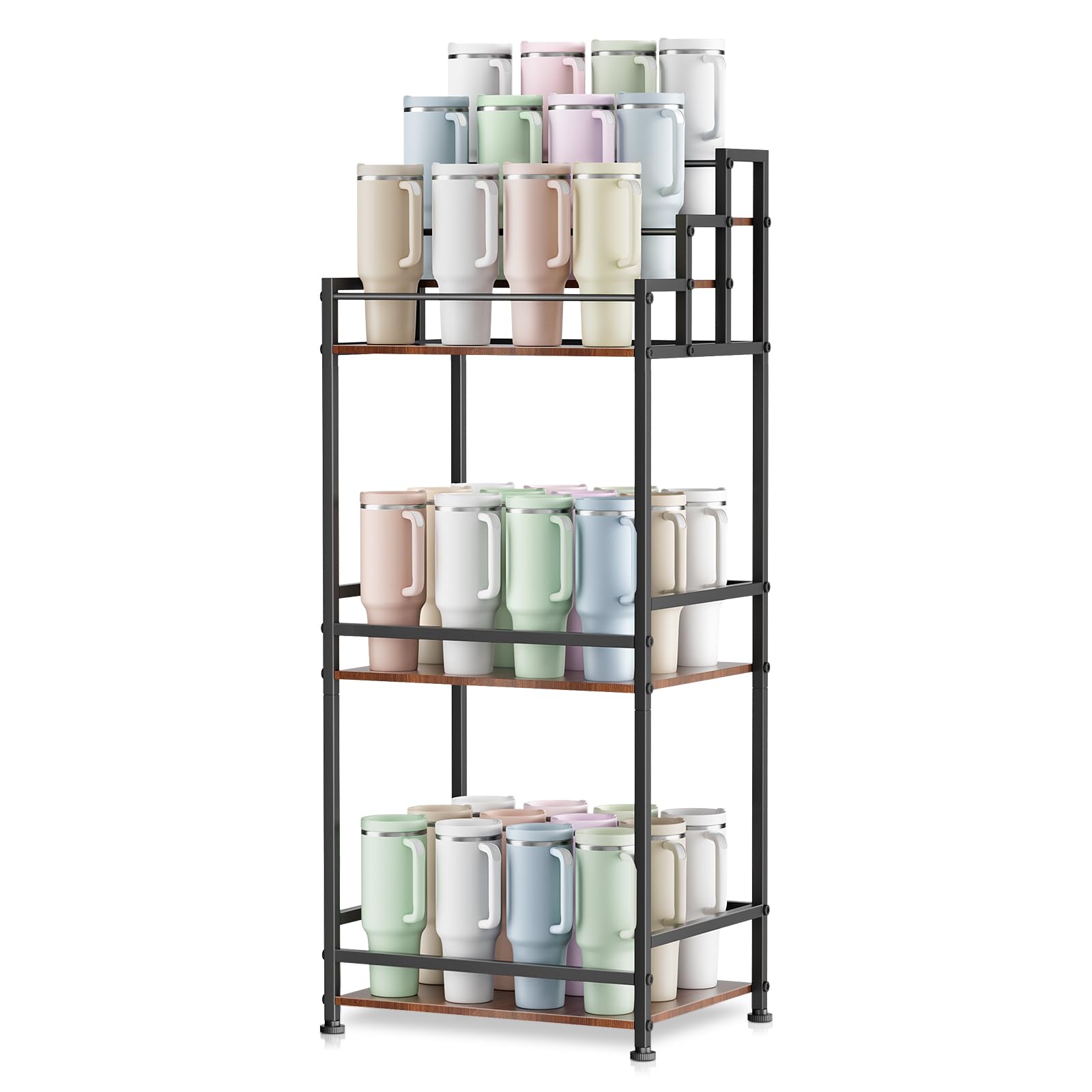 Stanley Cup Holder Stand 5-Tier for 36 Tumblers, Floor Display | Freestanding rack for St…